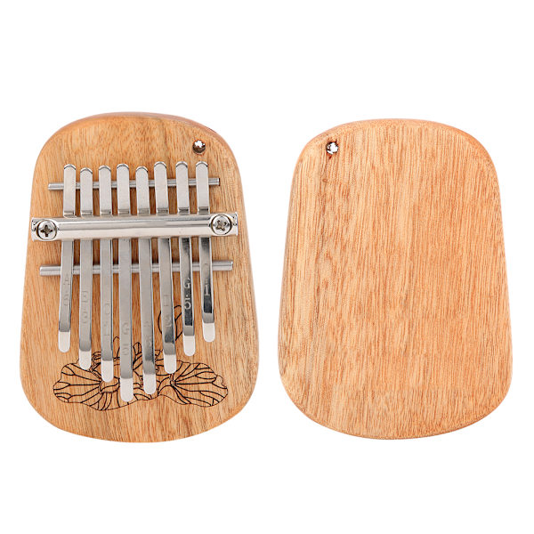 GECKO K‑8CA Kalimba tommelklaver Slagverksinstrument Kamfertræ 8-tangenter mini hængende hul