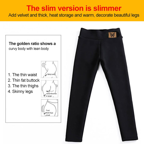 Fleecefodrade leggings för kvinnor Fjärilsetikett med hög midja Stretchiga tjocka leggings Vinter Termisk Fritidssport Byxor Yogabyxor