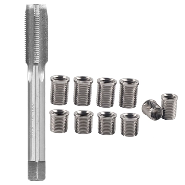 Reparationsværktøj til tændrørsgevind M10x1.0 Bolt + M12x1.0 Tap Biltilbehør Hardware Kit