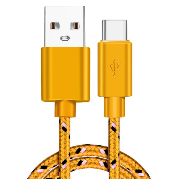 USB Type C-kabel Snabbladdning USB C-kablar Type-c Datasladd Laddare USB C För Samsung S9 Note 9 Huawei P20 Pro Xiaomi 1m/2m/3m Yellow 1m
