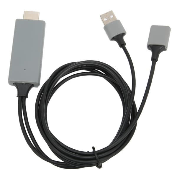 HDTV-kabeladapter 1080P HD Multimedia Interface-kabeladapter kompatibel med iPhone TV-skærmprojektor sort
