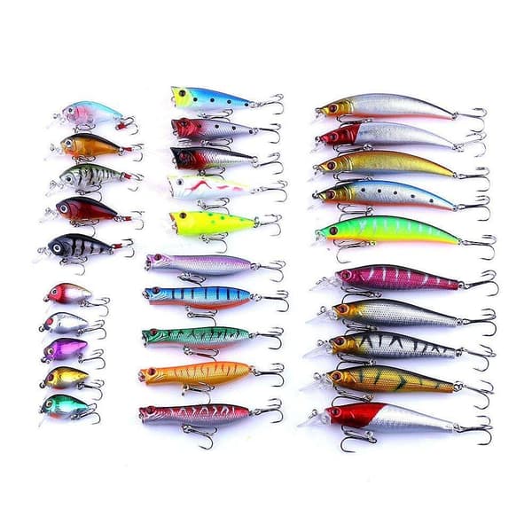 30 kalastusviehettä, vaappua, Minnow-sekoitus, Spinner monivärinen Multicolor multicolor