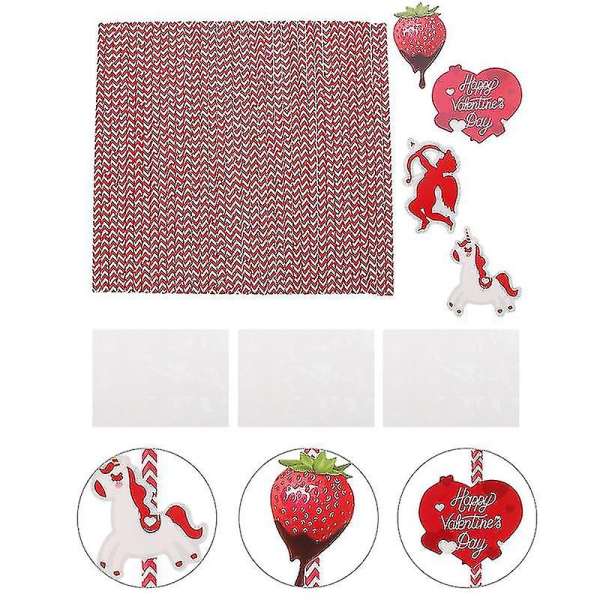 36 stk. Valentinsdag tema Festival Papir Suckers Straw Party Supplies