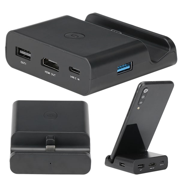 HDMI Video Converter Adapter för Switch/Lite Bärbar TV Adapter Mini Laddningsdocka Stand