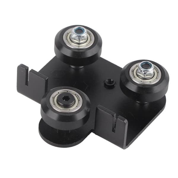 Back Support Plate Black Metal 3D Printer Extruder Back Support Plate Med Remskiva Kompatibel med Ender3 V2