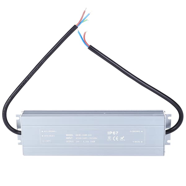 HRUW-100W-24V Switch Strömförsörjning IP67 Vattentät LED-drivrutin Transformator 100-240VAC