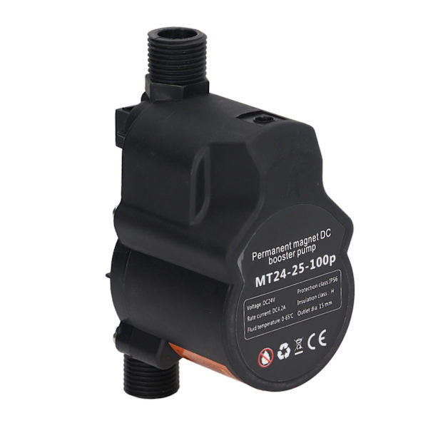 Boosterpumpe Automatisk vanntrykkdusj Boosting Resirkulerende veggfeste 24VDC 100‑240V EU-kontakt