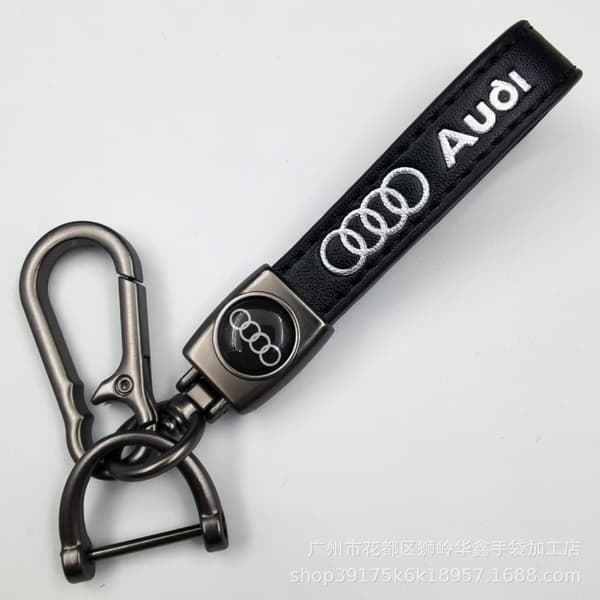 Bilnøglering, bilemblem, metalnøglering Audi Audi Gun colored hardware