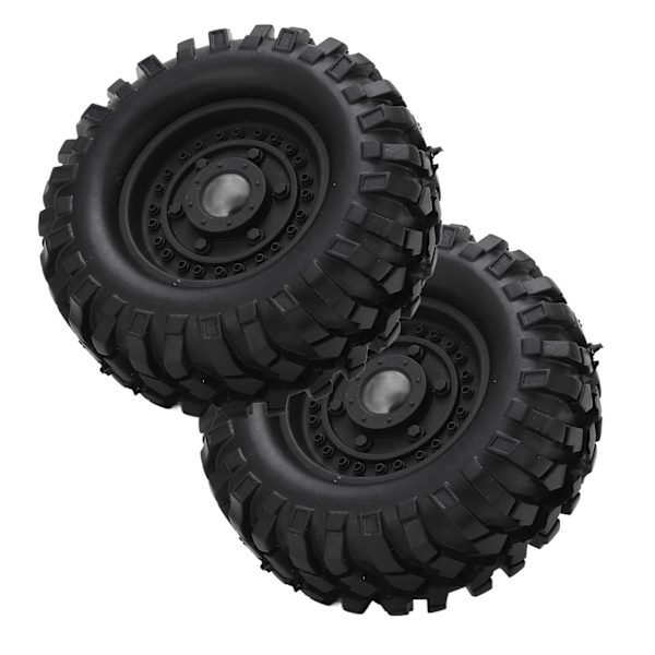 2 st 1,9 tum Metallfälgar Nav och 96 mm Gummidäck Set för Tamiya CC01 D90 RC Bil Svart