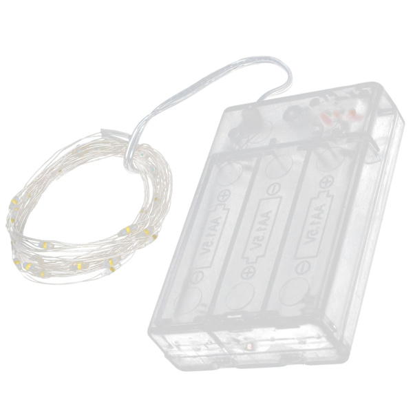 Valokuva Clip Light String -valosarja Dekoratiivinen valo 200 LED-lampulla 60 läpinäkyvää klipsiä