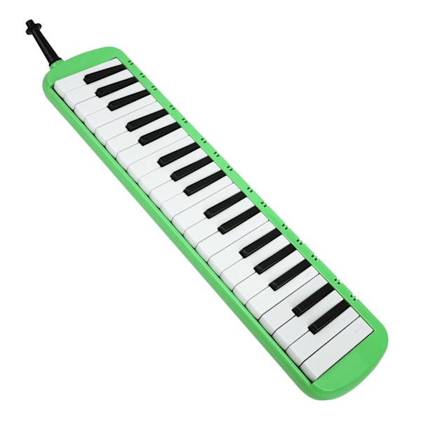 Melodica 37 tangenter Keyboard Blåsmusikinstrument för nybörjare professionell träning Grön