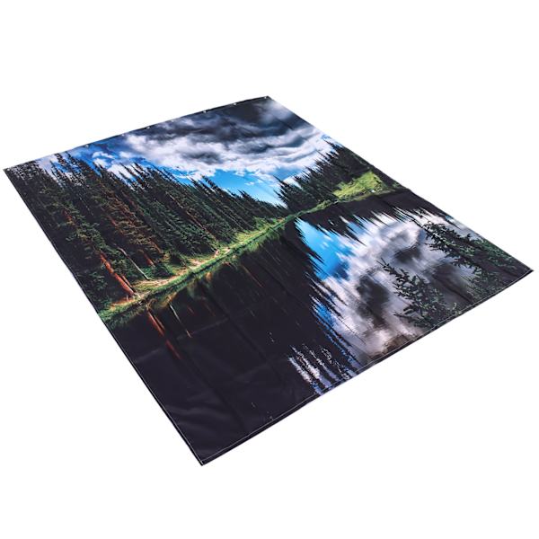 Bruseforhæng Landskabsdesign Badekarforhængssæt med ringe Hjemmebadrumsdekoration 180x180cm