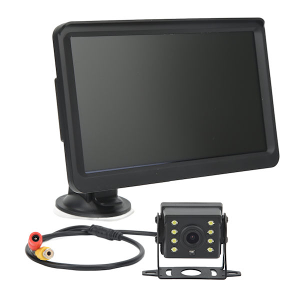 7-tums bakre bildskärm 8 lampor Camera Kit IP66 Vattentät Night Vision Universal för Van Truck RV SUV