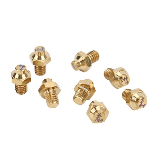 RISK 8 stk. Mountainbike Pedal Bolte Titanium Legering Anti-Slip Cykel Pedal Skruer Pins Studs M4x5mm Guld