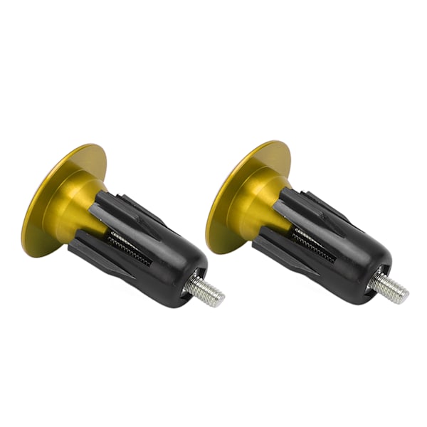 2 stk Sykkelstyrepropper i Aluminium Legering Slitesterk Universal Terrengsykkelgrep End Plugs Gull