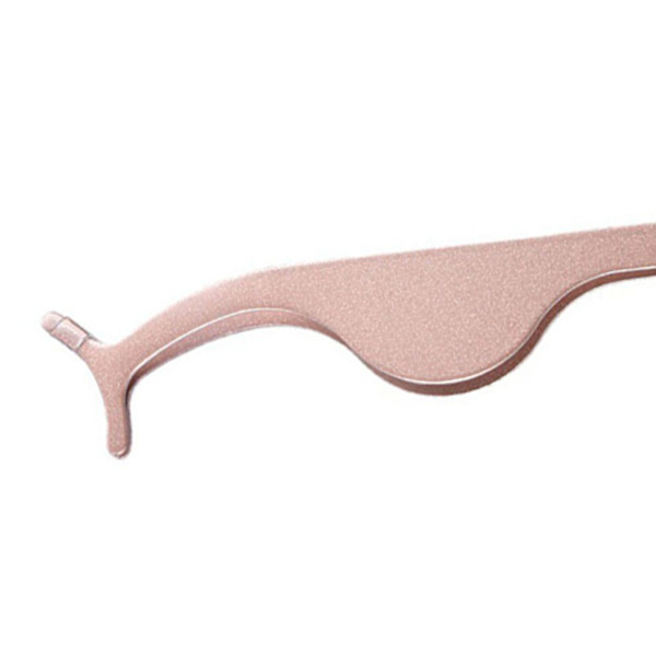 Ögonfransar i rostfritt stål Applikatorverktyg False Lash Applicering Böjda ögonfransar Hjälpklämma Brun
