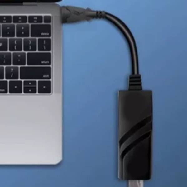 USB3.0 Gigabit Ethernet -sovitin 10/100/1000 Mbps Plug and Play USB RJ45 -sovitin Windowsille ja Linuxille Musta