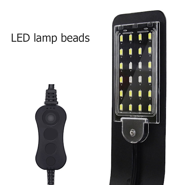 10W Ultra Tynd LED Akvarielys Højlys Akvarielampe med Klemme