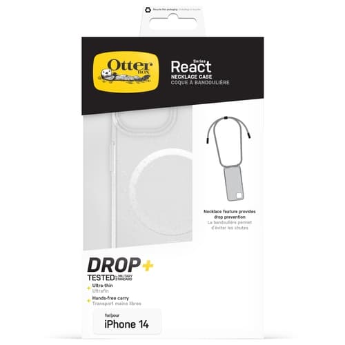 OtterBox iPhone 14-deksel MagSafe React Halskjede Klart 131