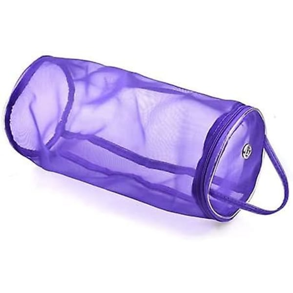 Garnopbevaringspose, 2 stk Mesh strikkepose Rund garnkugler Organizer til strikkeelskere, lilla