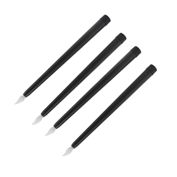 4 stk LED-lys Røgfrit Flammeløst Sikker Miljøvenligt Varmt Lys Elektrisk LED Taper Lys Sort