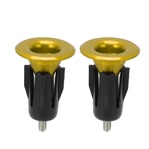 2 stk Sykkelstyrepropper i Aluminium Legering Slitesterk Universal Terrengsykkelgrep End Plugs Gull