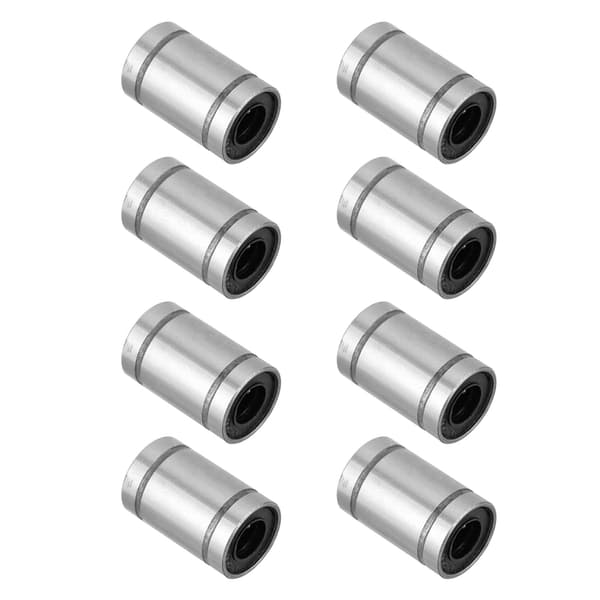 8 stk LM6UU 6 mm lineær bevegelse kulelagerbøssing Kompatibel med 3D-skriver CNC-deler