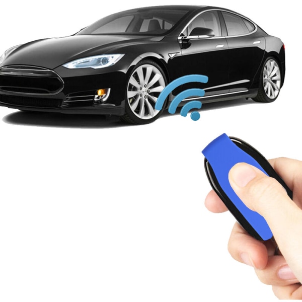 Silikon nyckelbricka skyddande skal, bilnyckel skalskydd kompatibel med Tesla Model S, modell: blå 267