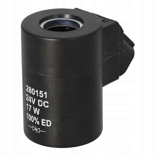 24V DC 17W hydraulisk magnetventilspole 280151 kompatibel med Black