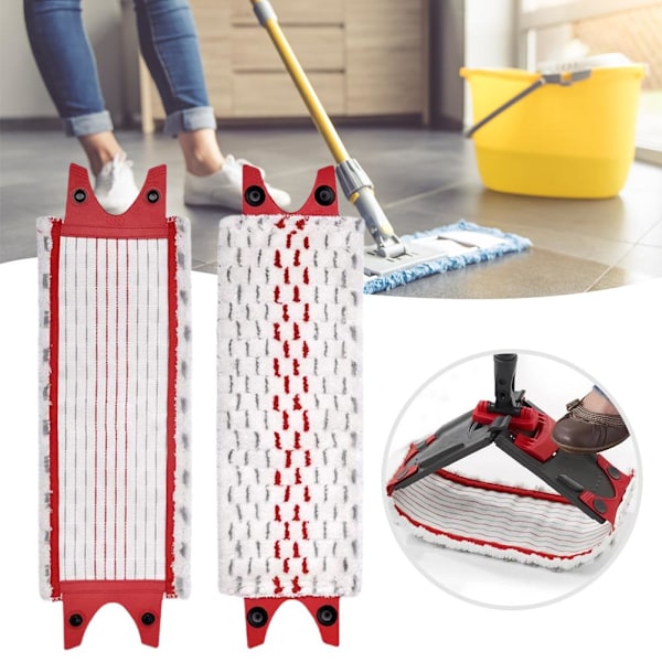 Mikrofiberpåfyllning moppdynor Platt moppduk Återanvändbar absorberande moppbytesduk kompatibel för Vileda