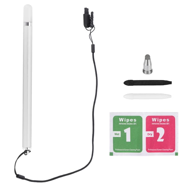 Kapacitiv pekstift med hög känslighet, bärbar, universell, för digitala mobiler, surfplattor, pekstift, silver