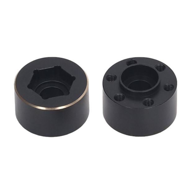 2st 1,9 2,2 tums hjul Hexnav bredda adapter Mässing svart hjulfälg Adapter för fjärrkontroll bil 12mm / 0,5in