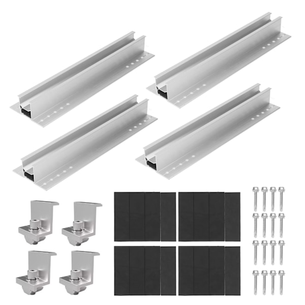 4 sett solpanelmonteringssats aluminiumlegering 300 mm korrosjonsbestandig solpanelstativ for tak