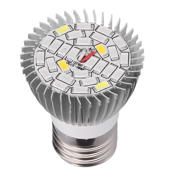 LED Grow Light Bulb Full Spectrum 28 LED E27 Socket Plant Light Bulb Kompatibel med inomhusväxter