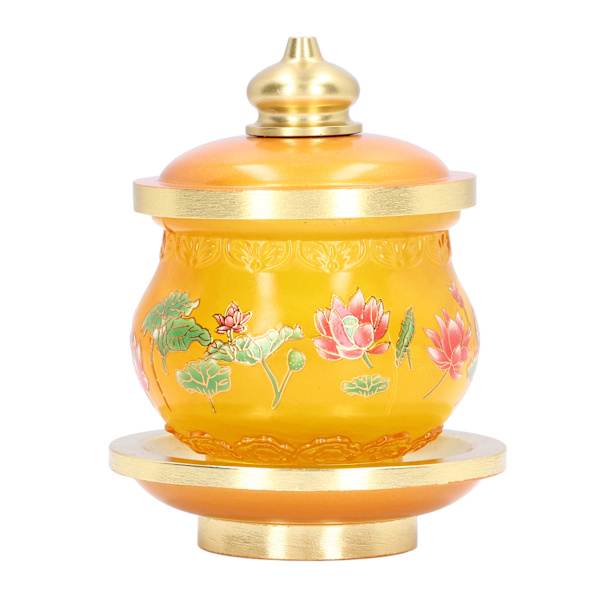 Buddhism Water Supply Cup Hem Buddha Worship Family Tribute Heliga Förnödenheter Färgad Glasyr Liten