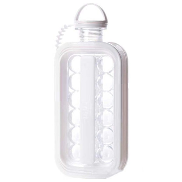 Ice Ball Maker Vattenkokare 2 i 1 Portabel Ice Ball Making Form Vattenflaska med lock vit