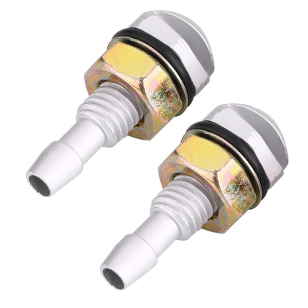 2st Universal Aluminiumlegering Bil Auto Front Vindruta Spruta Spolarmunstycke Silver