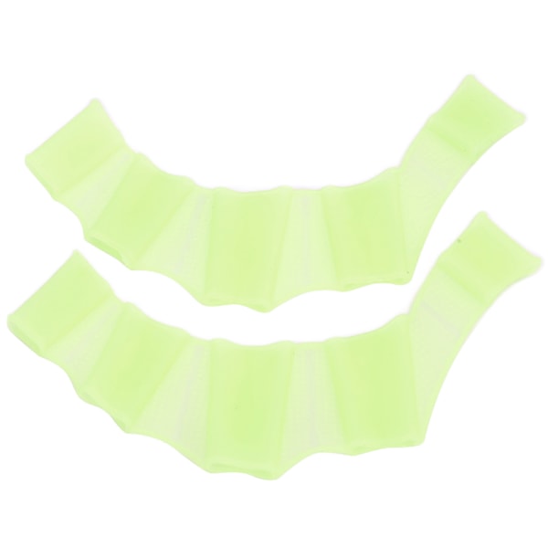 1 par svømmehandsker svømmefødder Silikon svømmefingerhandsker Swim Palm FingerGreen M