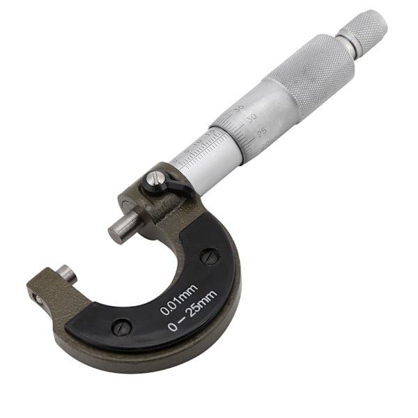 1 st hög precision utvändig mikrometer tjockleksmätare 0-25 mm mätområde