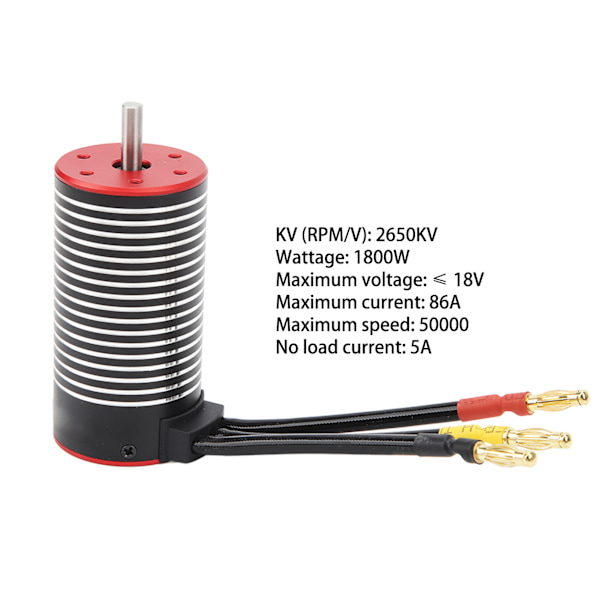 3670 Vattentät Borstlös Motor för 1/8 1/10 RC Fjärrstyrd Bil Uppgraderingsdelar Tillbehör 2650KV