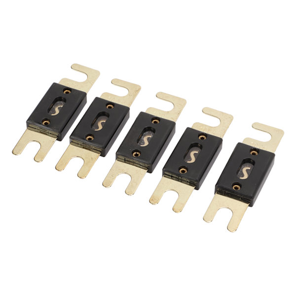 5 stk/sett 12V/24V/32V 100A ANL bladsikring gullbelagt stor størrelse for bilstereovideosystem