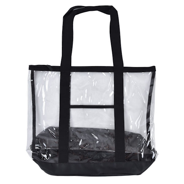 Transparent strandtaske Vandtæt PVC Klar stofpose med lynlås til poolcamping picnic gymrejser