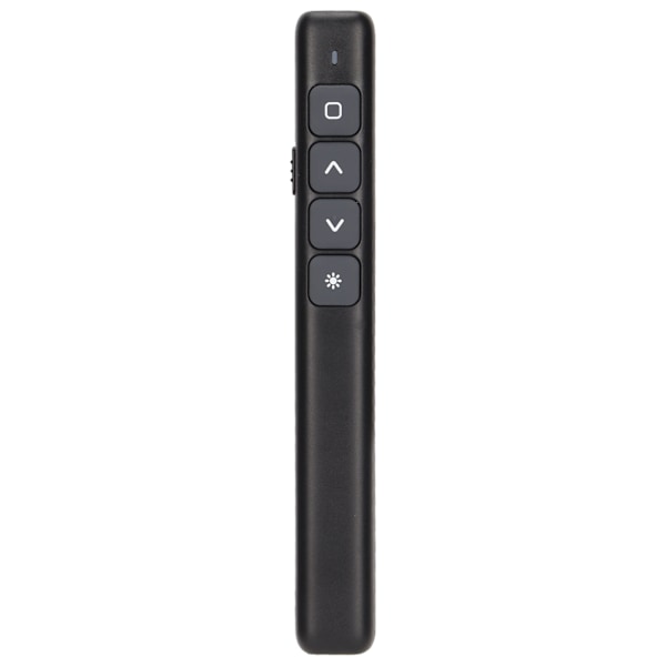 Presentasjonsklikker Integrert magnetisk design Ergonomisk stabil Fjernkontroll Side Vridning Penn for møterundervisning Svart