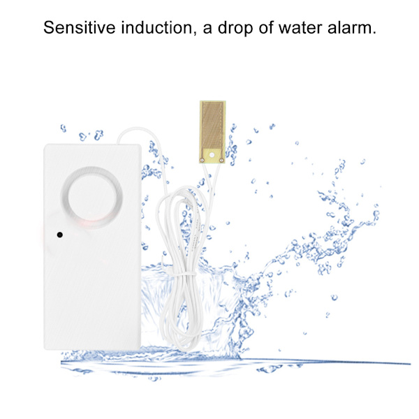 120dB säkerhetsvattenöverslinga Läckagelarmsensor Vattennivålarmsystem