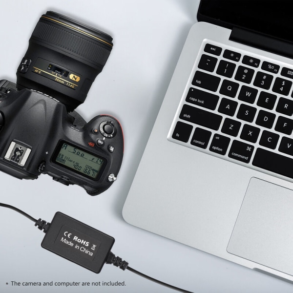 USB Type-C-kabel til EP-5B Dummy-batteri med PD Quick Charge Protocol for Nikon Z7 Z6 D800 D850 D810 D7200 D7100 D7500