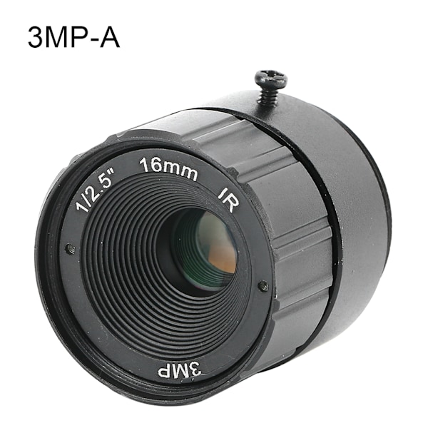 CCTV fast objektiv 16mm 3MP-montering CS High Definition til kamera