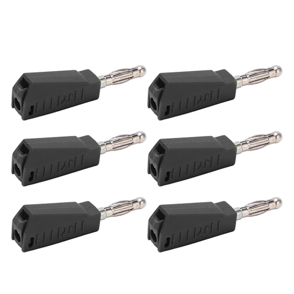 20 stk Bananplugg 4 mm/0,16 tom Lav signaloverføringsforlust Stabil strøm Kompakt Bekvem elektrisk kontakt Sort