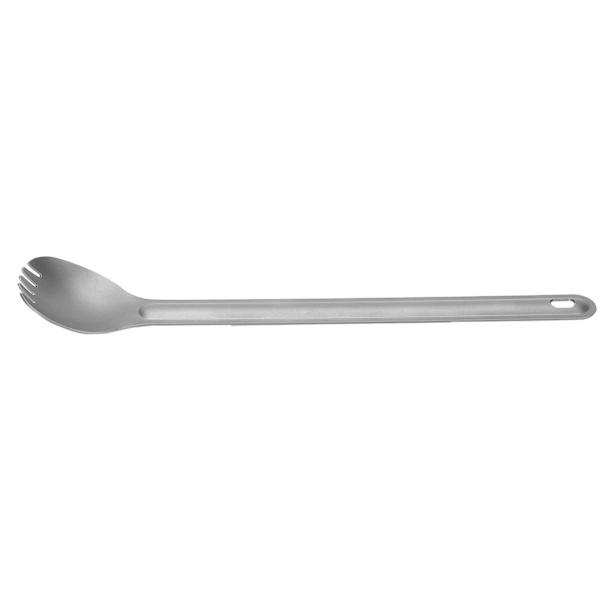 Lett Langt Håndtak Titanium Spork/Sked Metall Bestikksett for Utendørs Camping Langt Håndtak Sked og Gaffel