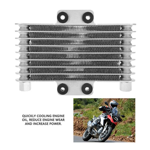 Aluminium 125 ml motoroliekøler til 125CC-250CC motorcykel ATV sølv