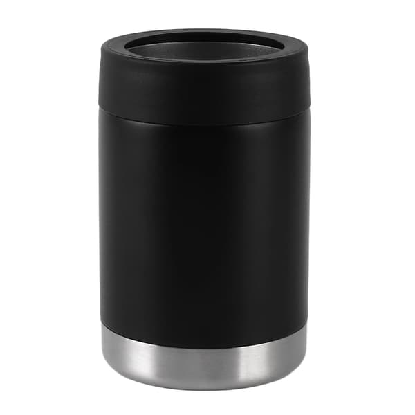 12oz Drikkekjøler Svart Dobbel Vegg Isolasjon Rustfritt Stål Isolert Flaskekjøler for Bil